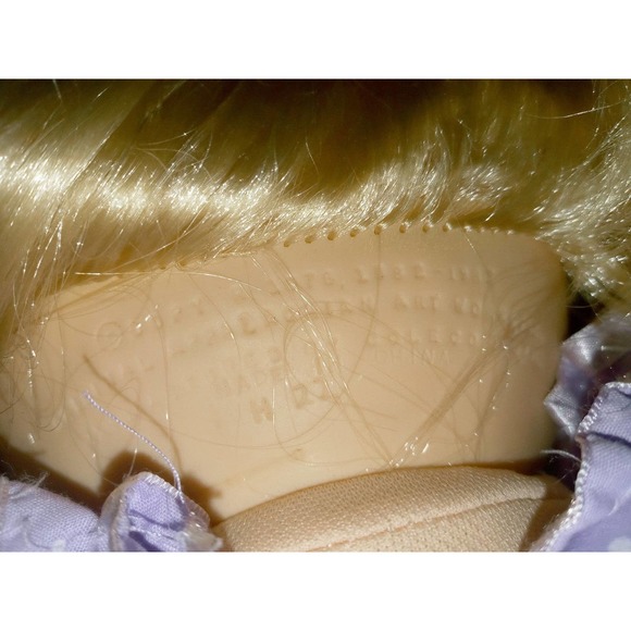 HTF Vtg 1987 Hair Grow Cabbage Patch Lemon Blonde HM 22 Purple Dress P Factory - Picture 6 of 11
